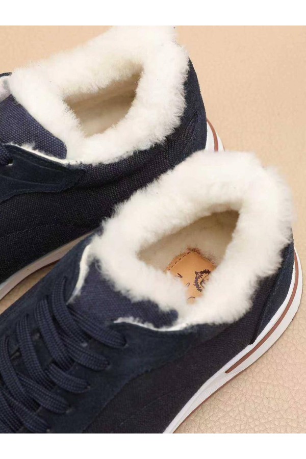 Кроссовки с мехом Loro Piana Week End Walk Evo