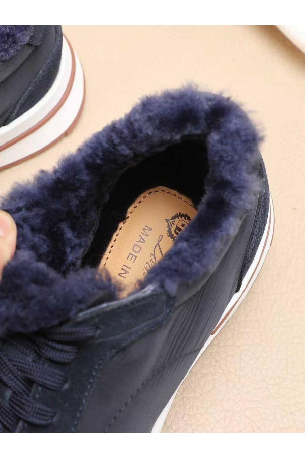 Кроссовки с мехом Loro Piana Week End Walk Evo