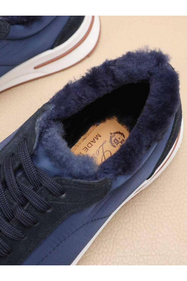 Кроссовки с мехом Loro Piana Week End Walk Evo