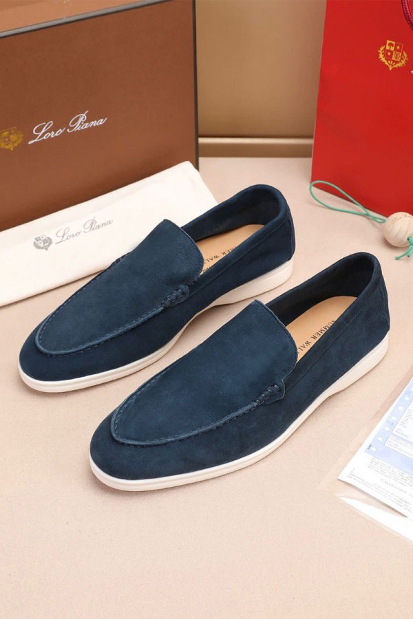 Мужские замшевые лоферы Loro Piana Summer Walk