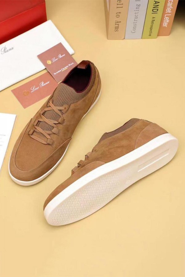 Замшевые кроссовки Loro Piana Soho Walk - Brown