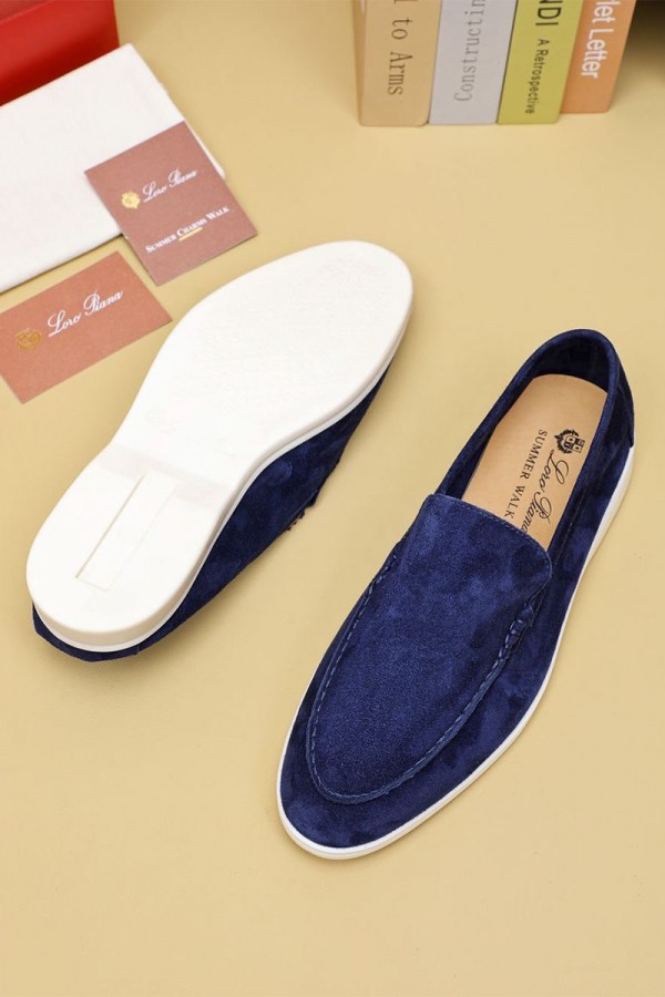 Мужские замшевые лоферы Loro Piana Summer Walk