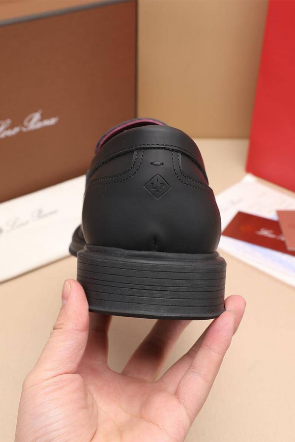 Кожаные лоферы Loro Piana Travis - Black