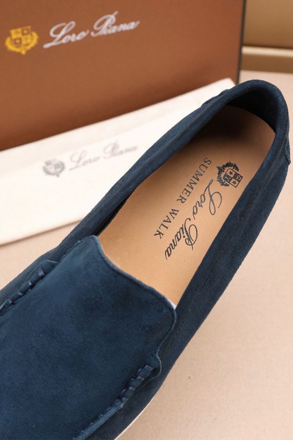 Мужские замшевые лоферы Loro Piana Summer Walk