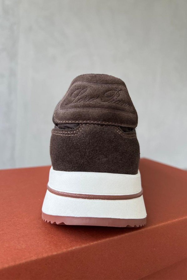 Замшевые кроссовки Loro Piana Week End Walk - Brown