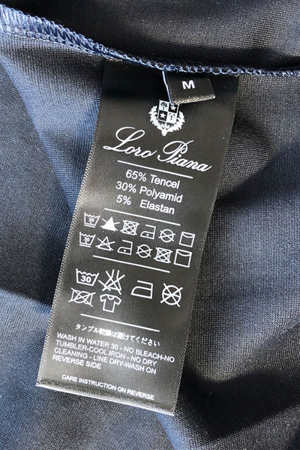 Мужские тёмно-синие штаны Loro Piana logo-embroidered