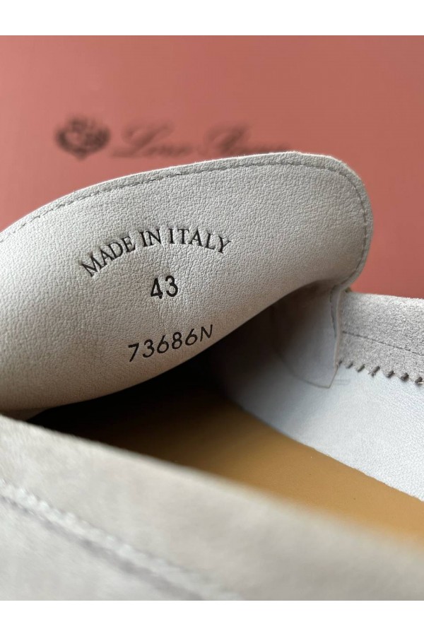 Замшевые лоферы Loro Piana Premium - White