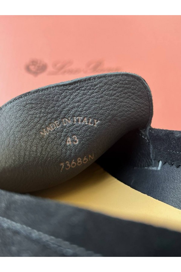 Замшевые лоферы Loro Piana Premium - Black