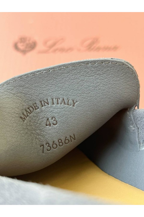 Замшевые лоферы Loro Piana Premium - Grey