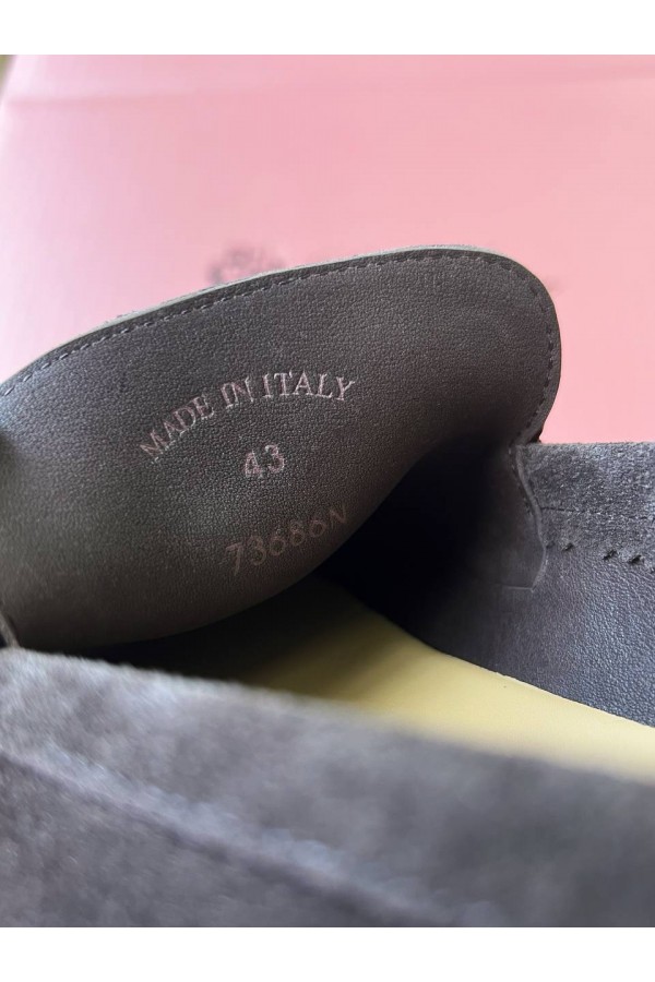 Замшевые лоферы Loro Piana Premium - Brown