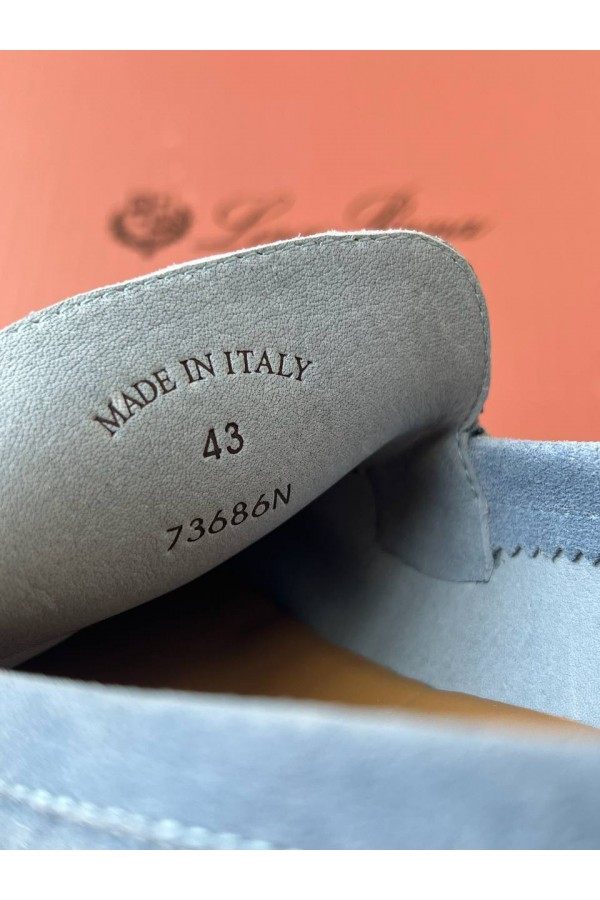 Замшевые лоферы Loro Piana Premium - Blue