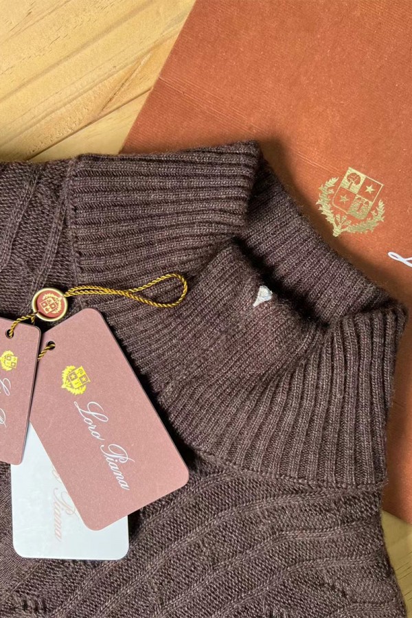 Кашемировый свитер Loro Piana Premium zip-neck - Brown