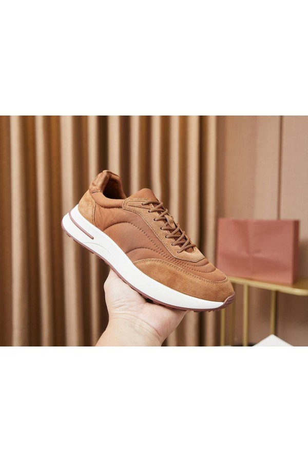 Замшевые кроссовки Loro Piana Week End Walk - Brown