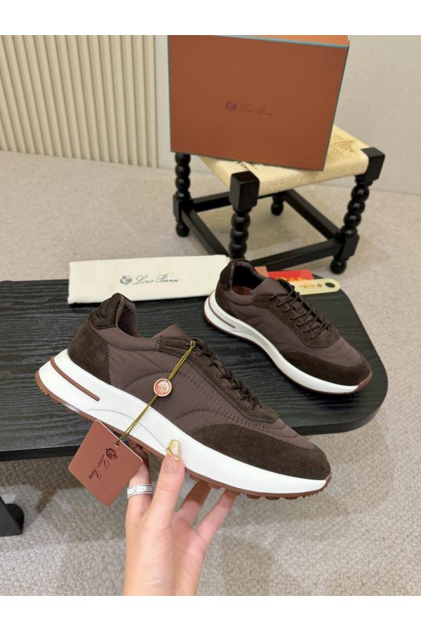 Мужские кроссовки Loro Piana Week End Walk - Brown