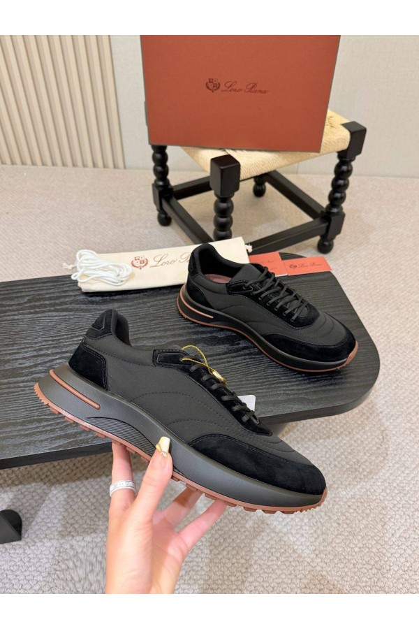 Мужские кроссовки Loro Piana Week End Walk - Black