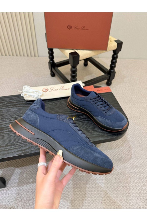 Мужские кроссовки Loro Piana Week End Walk - Navy