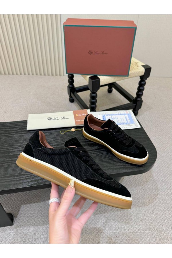 Мужские кроссовки Loro Piana Tennis Walk - Black