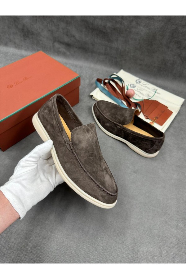 Мужские замшевые лоферы Loro Piana