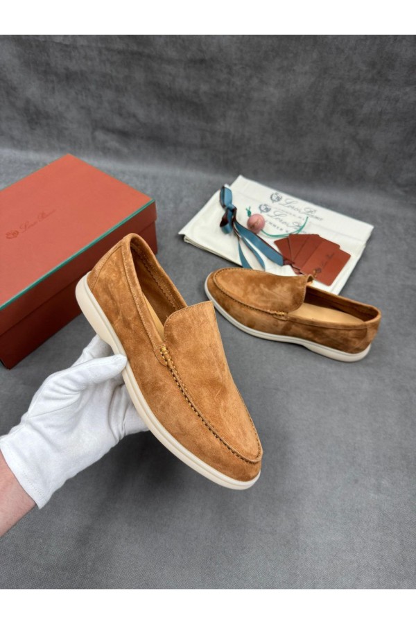 Мужские замшевые лоферы Loro Piana