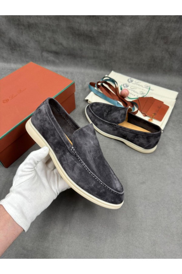 Мужские замшевые лоферы Loro Piana