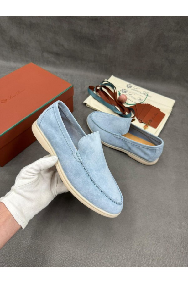 Мужские замшевые лоферы Loro Piana