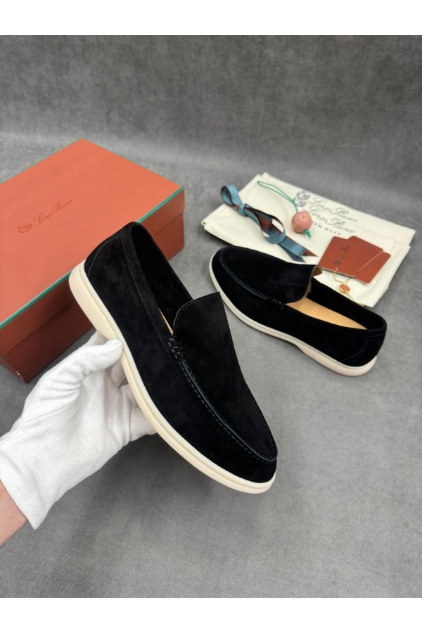 Мужские замшевые лоферы Loro Piana