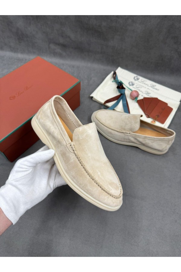 Мужские замшевые лоферы Loro Piana