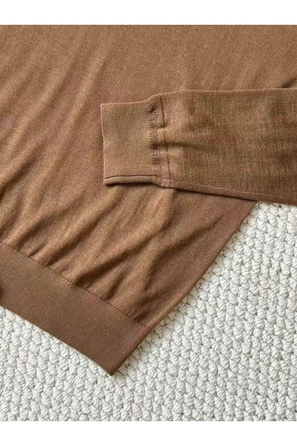 Поло с длинным рукавом Loro Piana Premium - Caramel