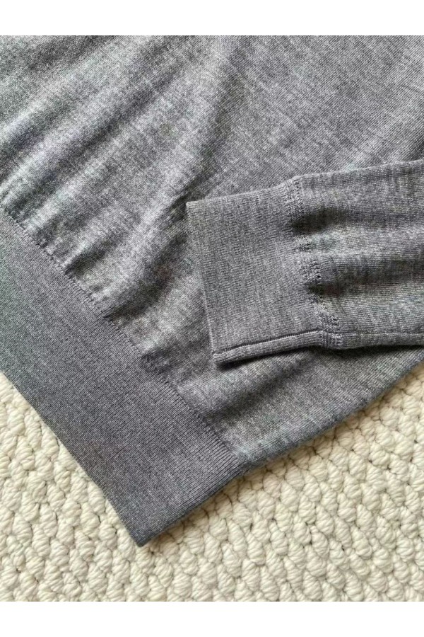 Поло с длинным рукавом Loro Piana Premium - Light Flower Gray