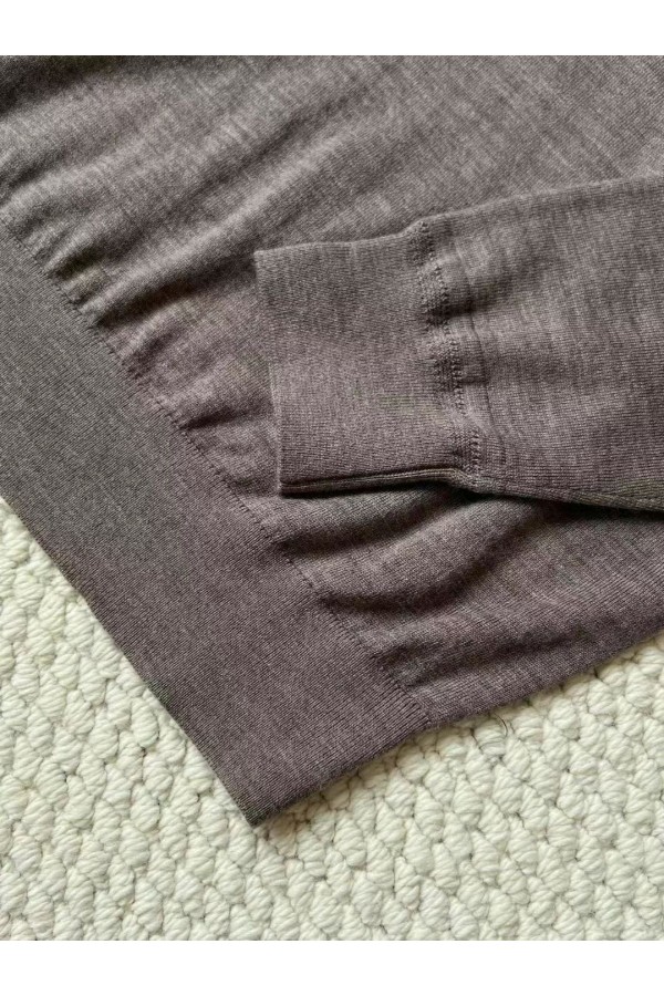 Поло с длинным рукавом Loro Piana Premium - Gray Coffee