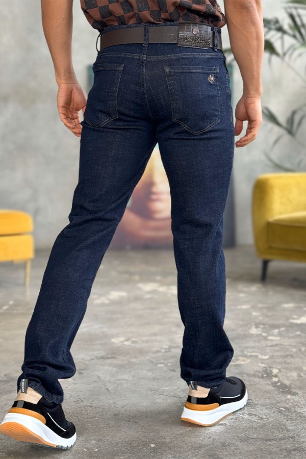 Джинсы тёмно-синего цвета Loro Piana regular fit