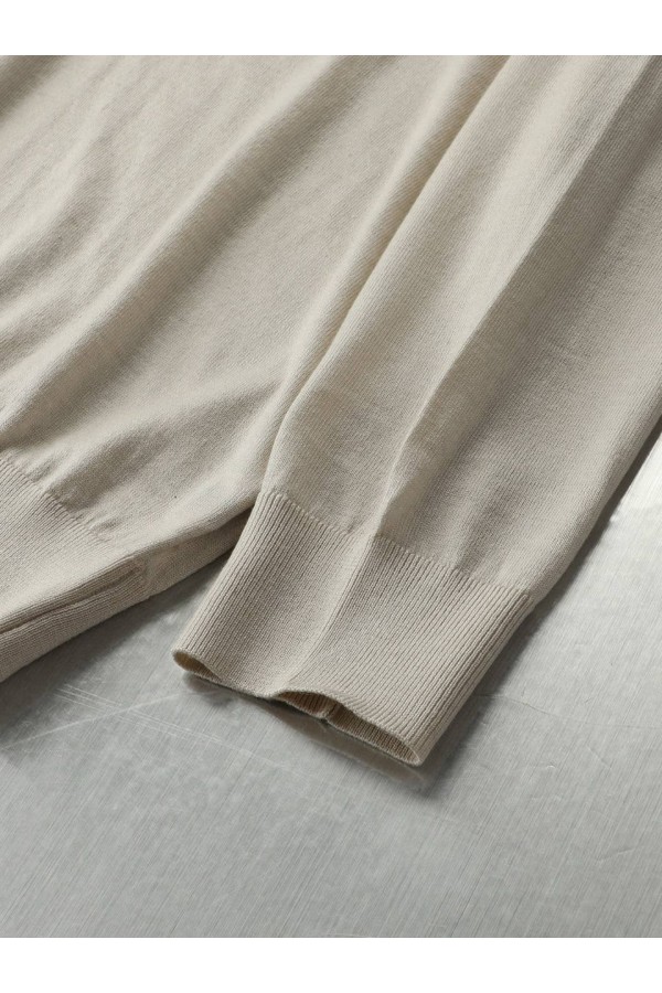 Поло с длинным рукавом Loro Piana premium - Beige