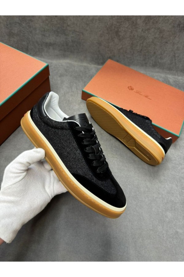 Мужские кроссовки Loro Piana Tennis Walk - Black