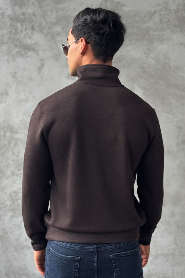 Утеплённая кофта Loro Piana zip-neck - Brown