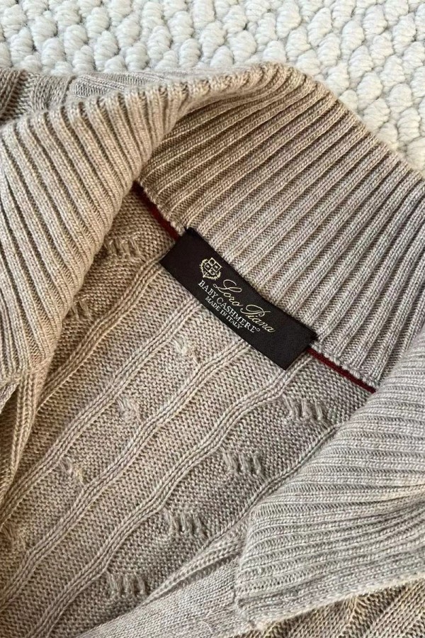 Кашемировый свитер Loro Piana Premium zip-up - Beige