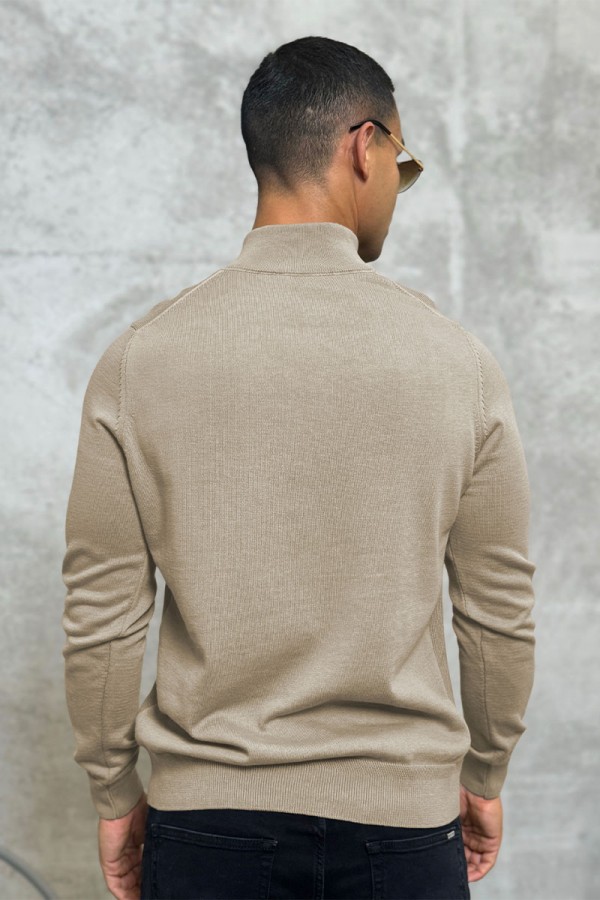 Мужская кофта Loro Piana zip neck - Beige