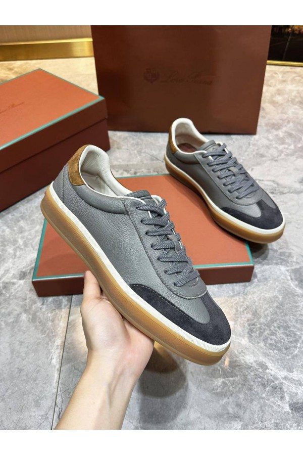 Мужские кожаные кроссовки Loro Piana Tennis Walk