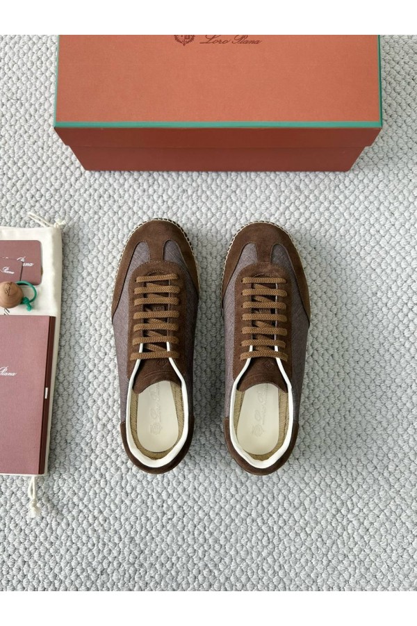 Мужские кроссовки Loro Piana Sea Tennis Walk - Brown