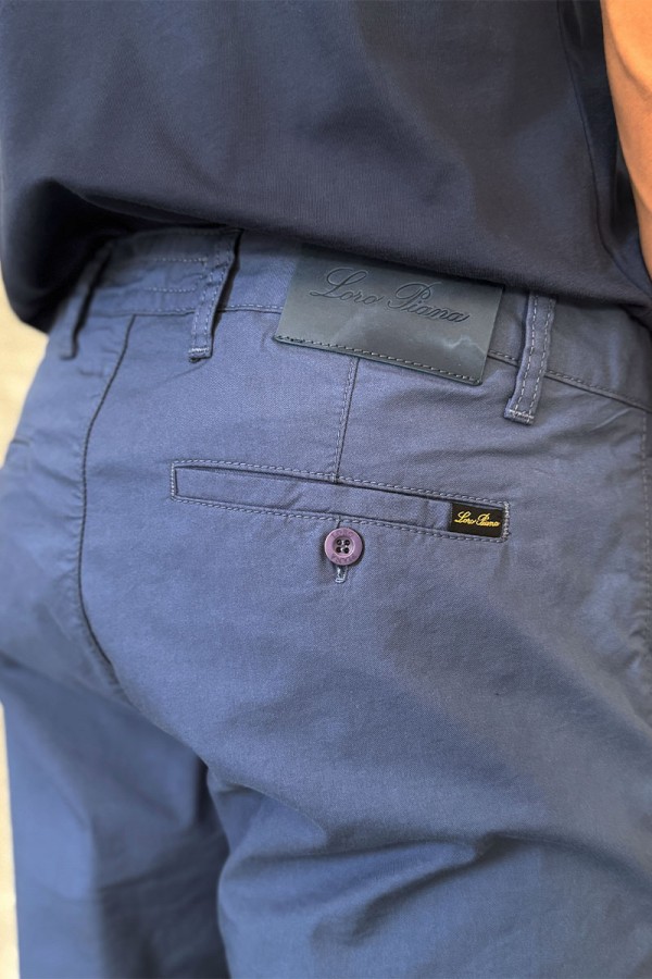 Мужские шорты Loro Piana синего цвета