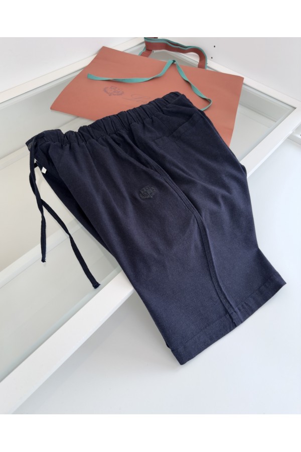 Льняные шорты Loro Piana Premium - Navy