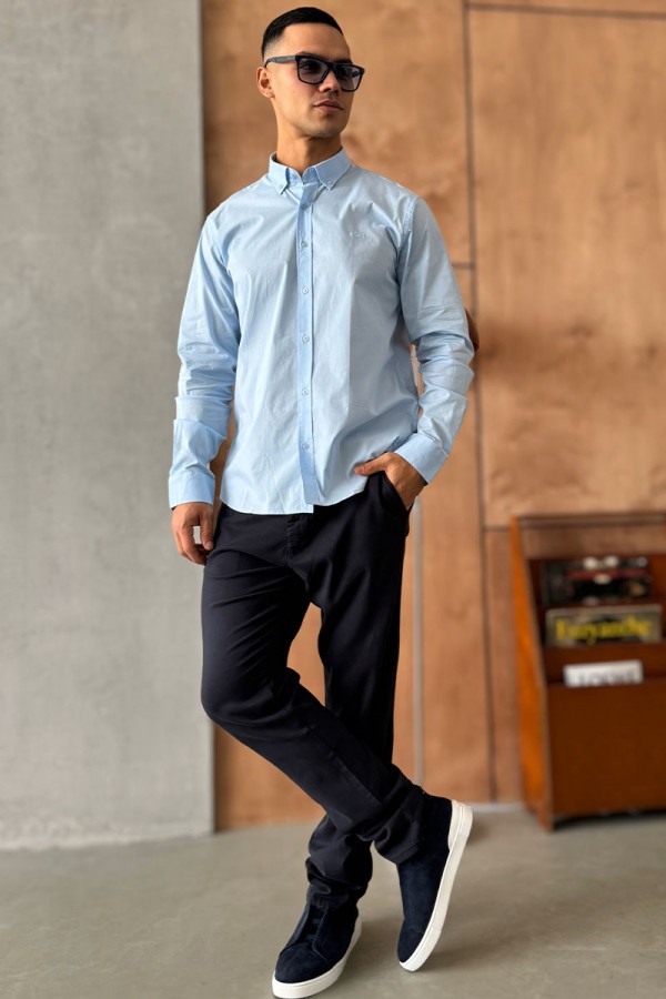 Мужские брюки Loro Piana тёмно-синего цвета