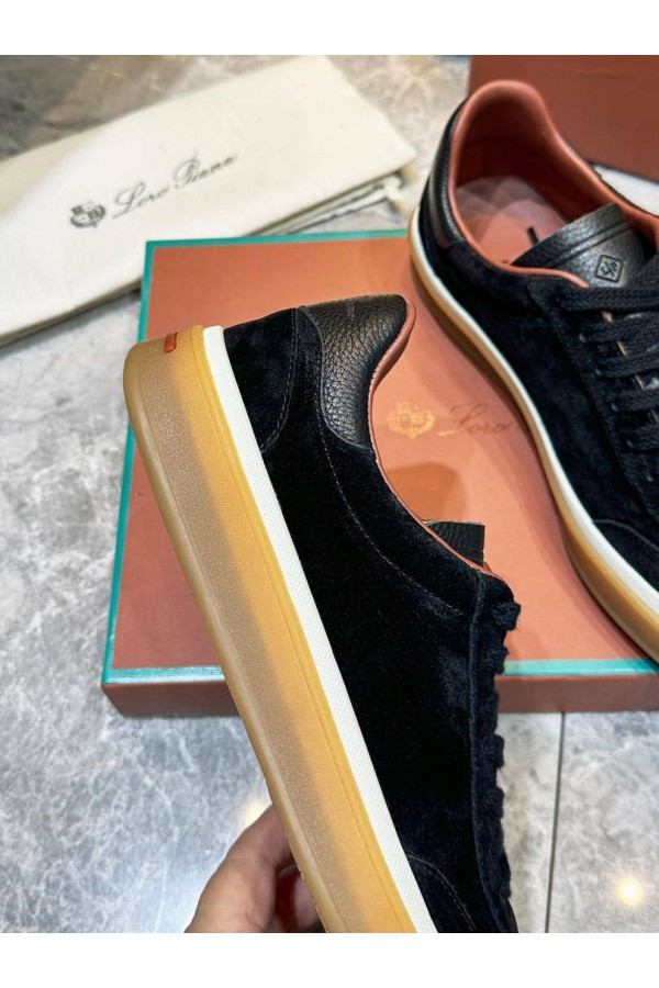 Мужские замшевые кроссовки Loro Piana Tennis Walk