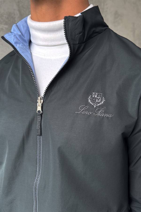 Двусторонняя ветровка Loro Piana - Black / Blue