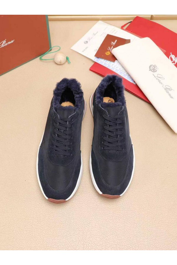 Кроссовки с мехом Loro Piana Week End Walk Evo