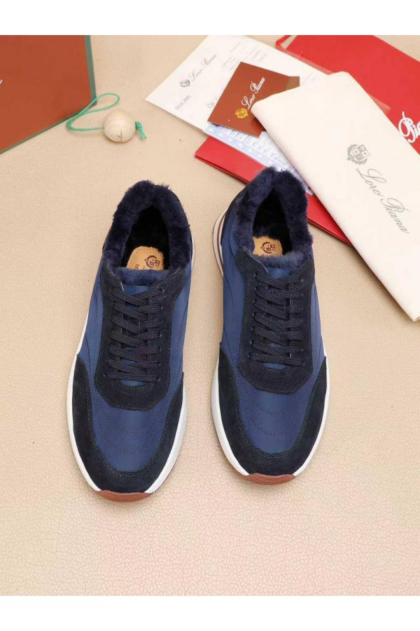 Кроссовки с мехом Loro Piana Week End Walk Evo