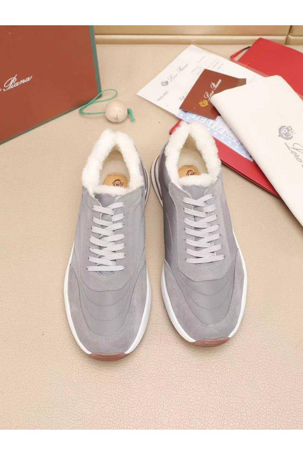 Кроссовки с мехом Loro Piana Week End Walk Evo