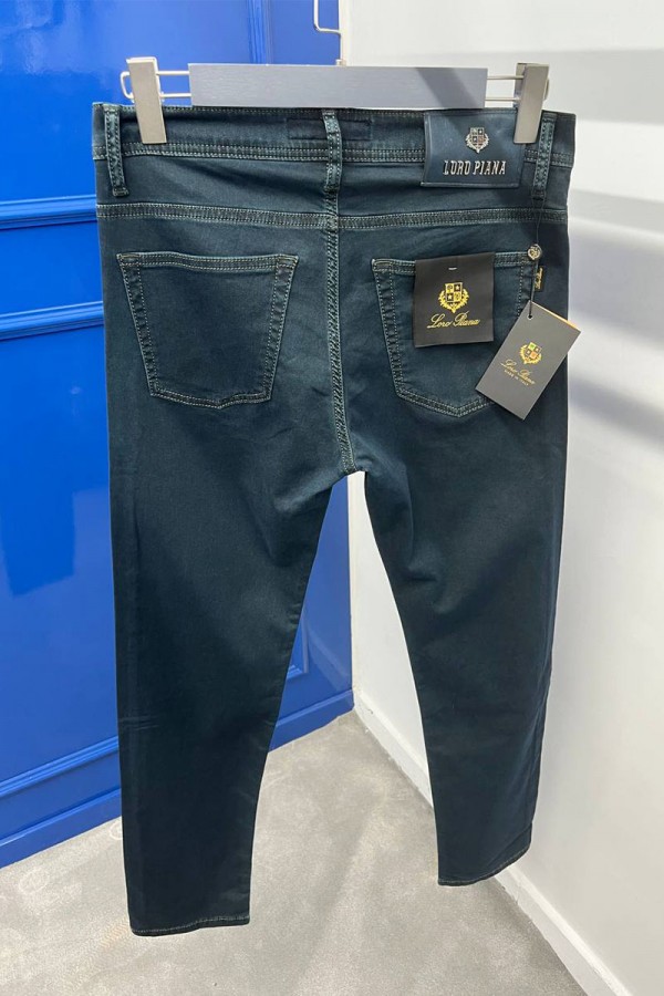 Мужские тёмно-синие джинсы Loro Piana regular fit