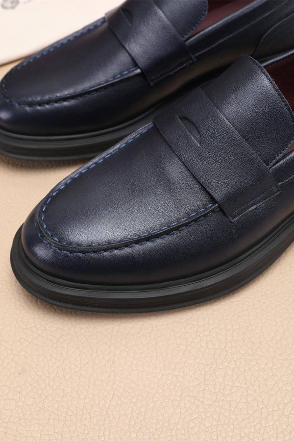 Кожаные лоферы Loro Piana Travis - Navy