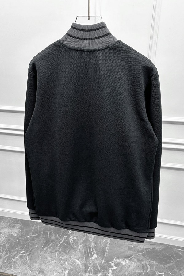 Кофта на молнии Loro Piana logo-embroidered - Black