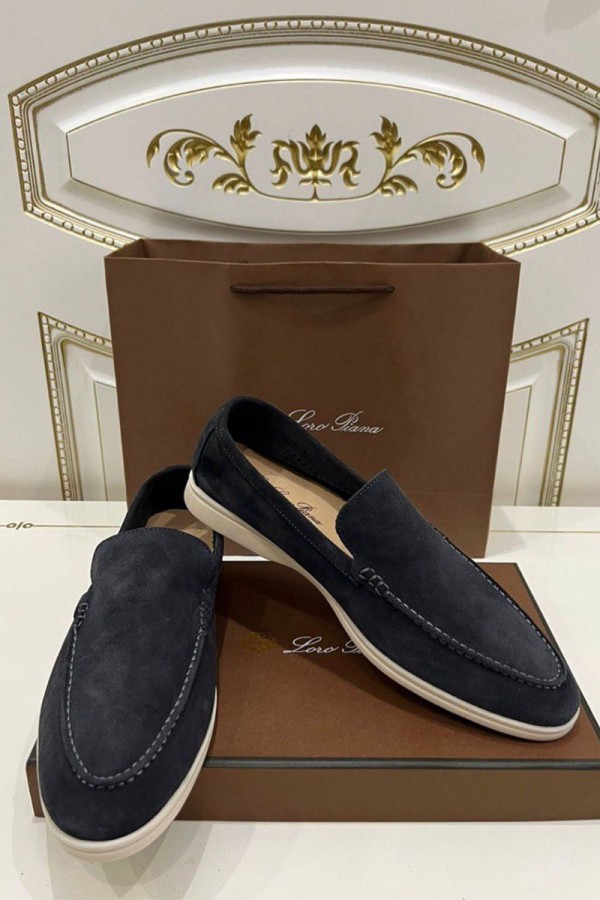 Мужские замшевые лоферы Loro Piana Summer Walk